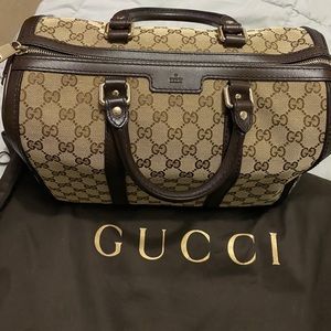 SOLD -Gucci Supreme Boston Bag Canvas